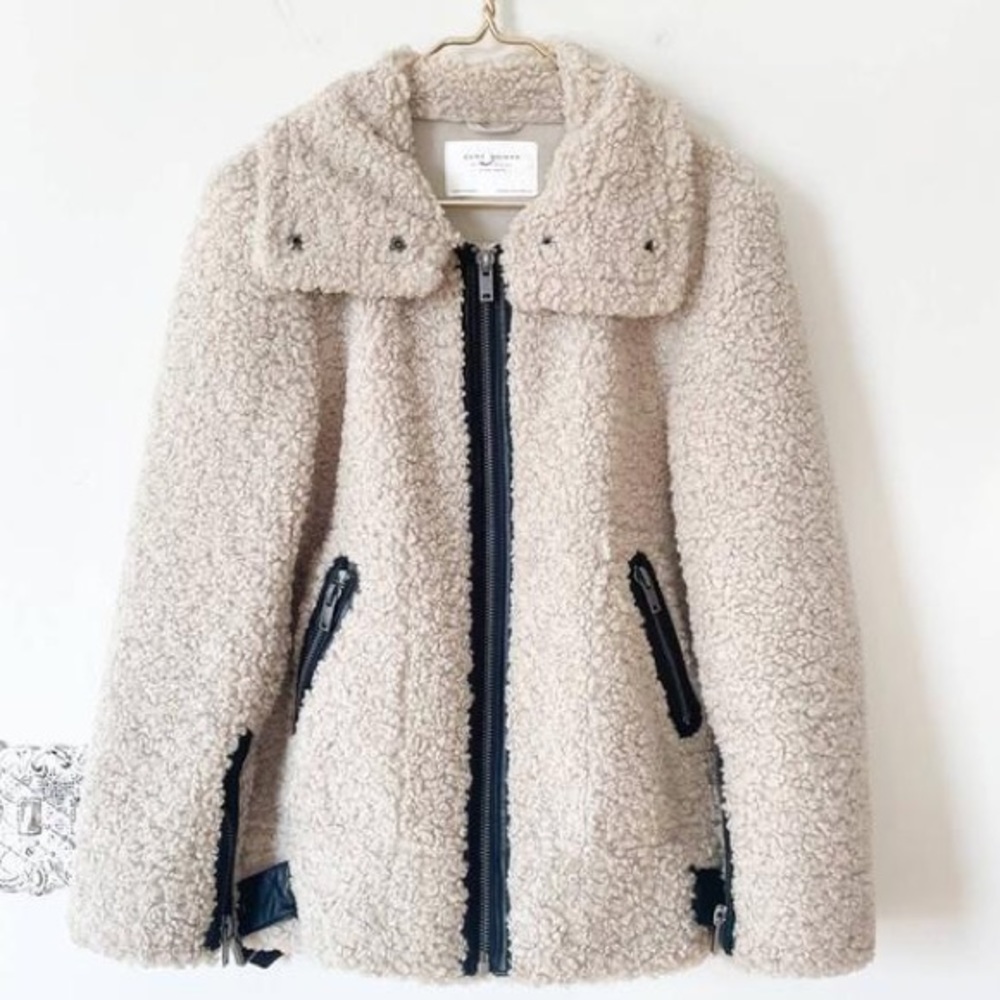 ❌SOLD❌Zara | Teddy And Faux Leather Zipper Jacket - Picture 5 of 13